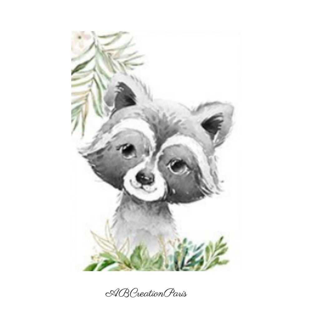 Kinderzimmer-Dekoration Waldtiere – Personalisierbare Poster