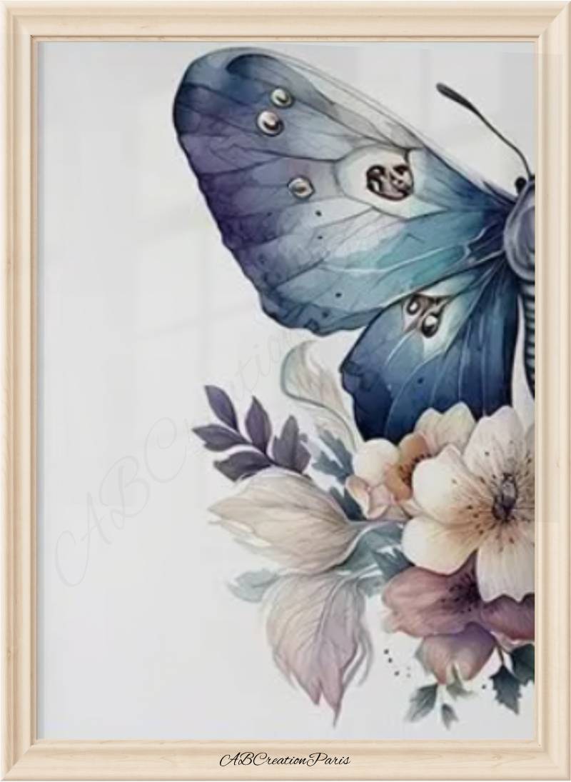 Affiche Papillon Violet - Déco Chambre Personnalisé