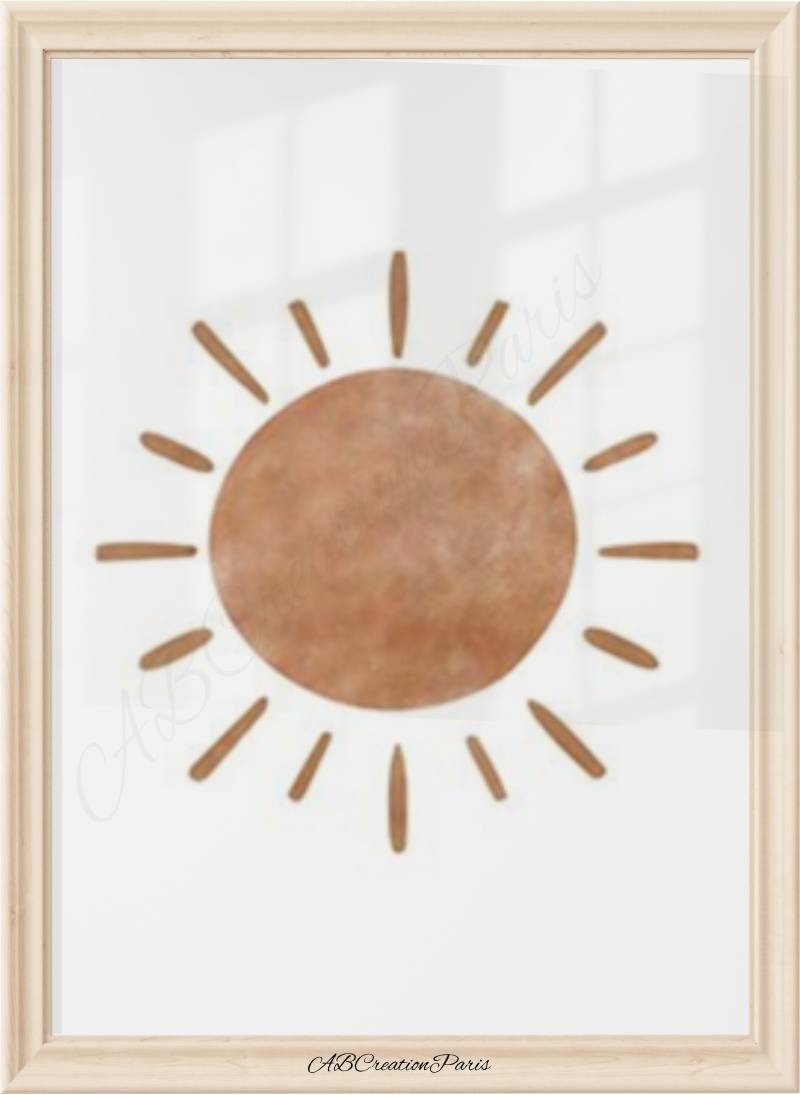 affiche soleil terracotta