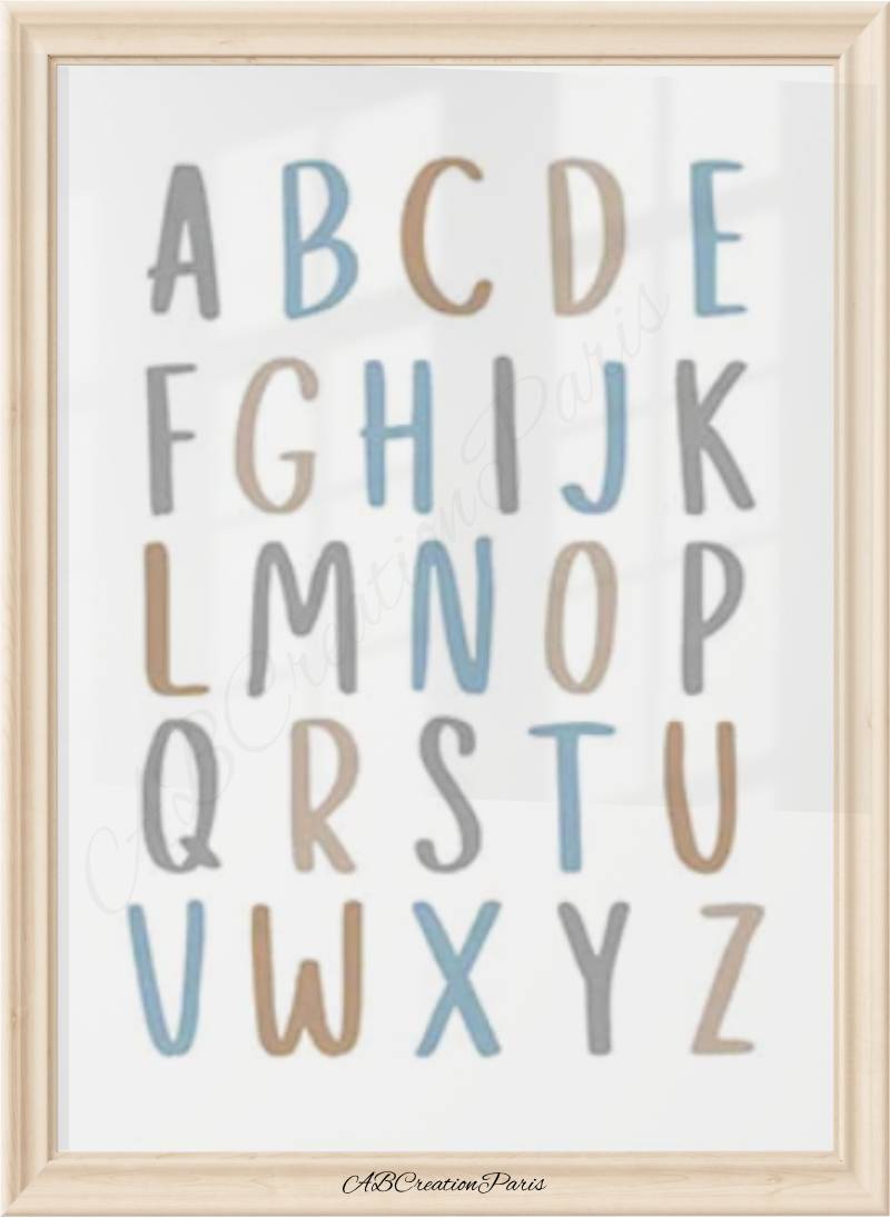 Abecedaire murale chambre enfant