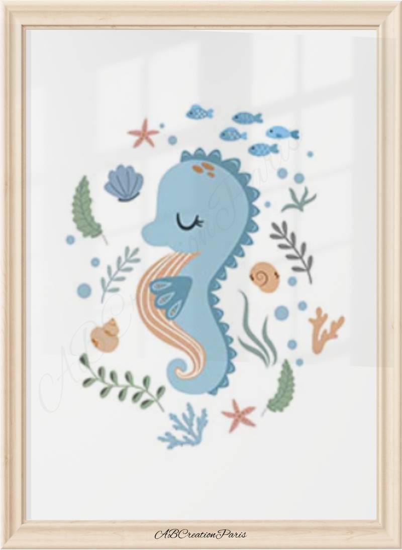 affiche bébé hippocampe