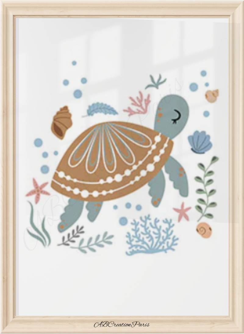 Affiche bébé tortue