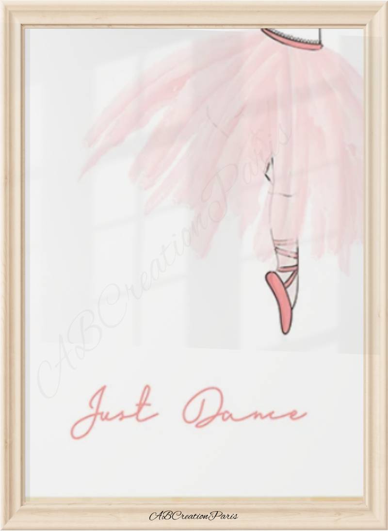 affiche tutu rose de petite danseuse classique
