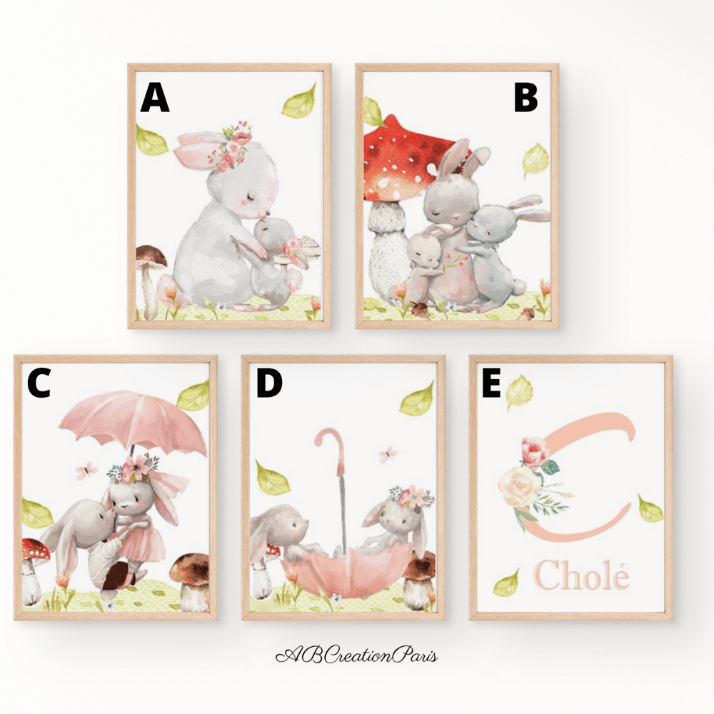 illustration lapin theme automne