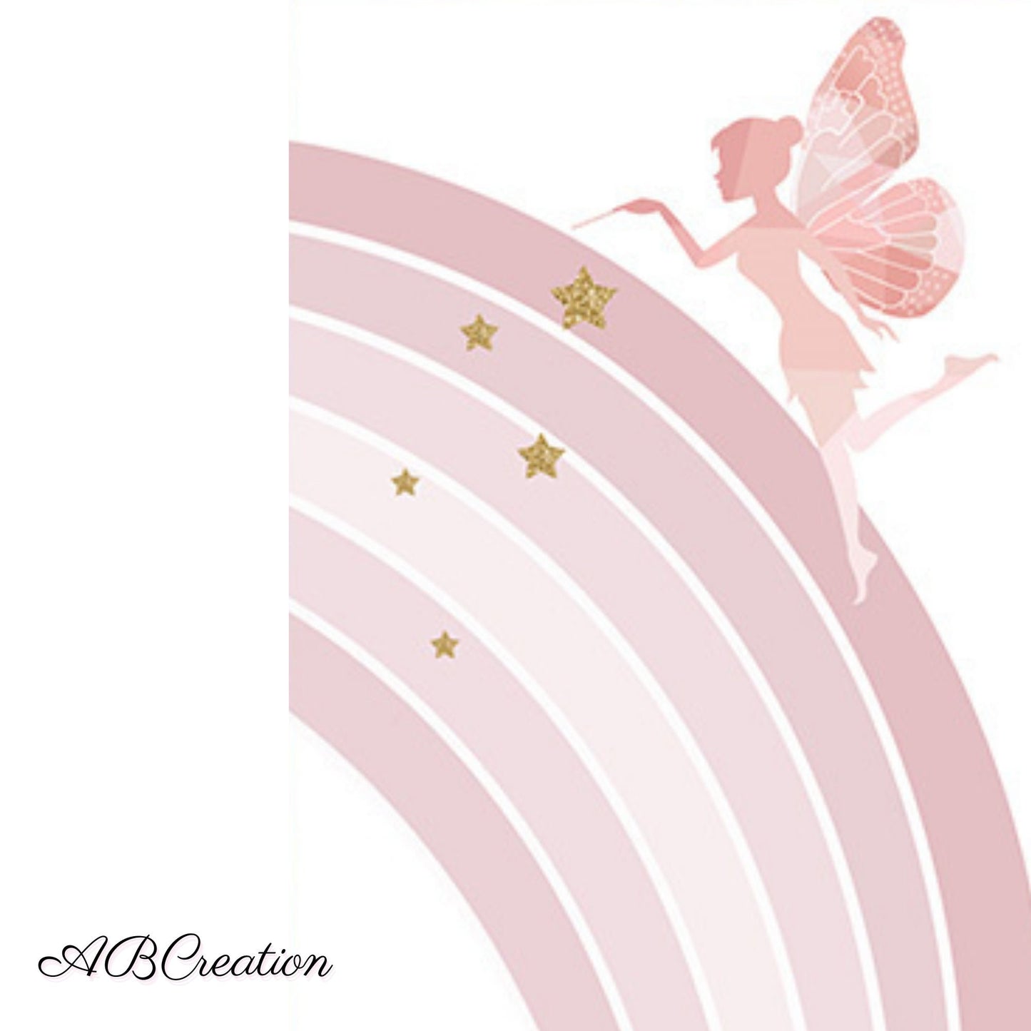 Regenbogenbild - Deko Babyzimmer Mädchen