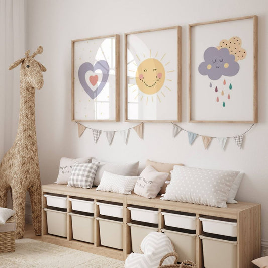 Cadeau de Naissance Fille - Tableau Décoration Murale Personnalisée