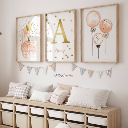 Schwanen-Dekoration Babyzimmer Mädchen