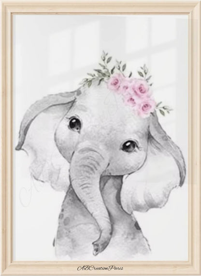 Personalisierte Safari-Bilder für das Mädchenzimmer