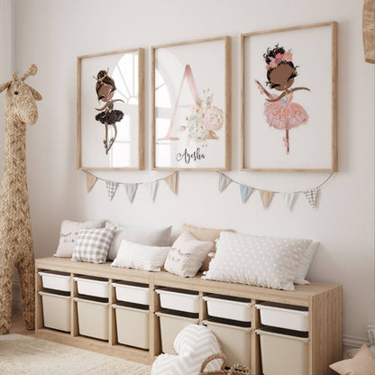 Déco chambre bébé fille thème danseuse afro