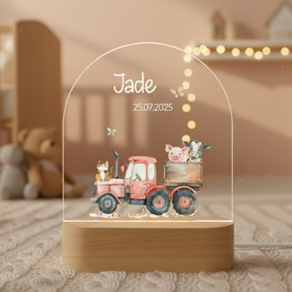 décoration veilleuse chambre bébé animaux de la ferme