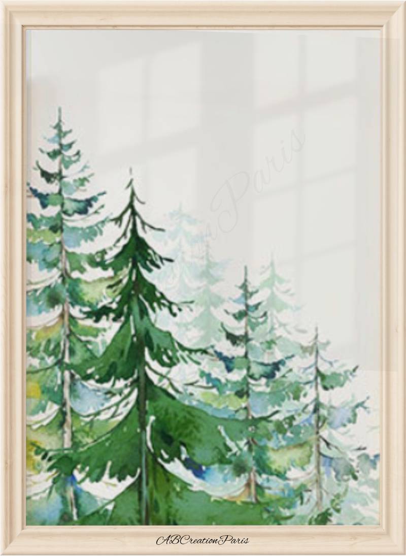 affiche foret chambre enfant