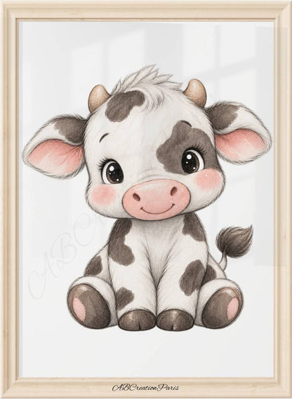 affiche vache 