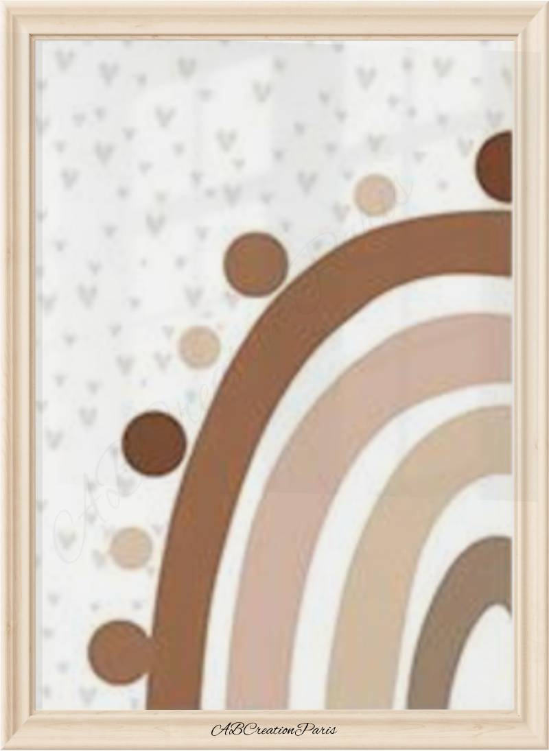 affiche arc en ciel terracotta