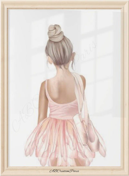 affiche danseuse ballet pour décoration chambre fille 