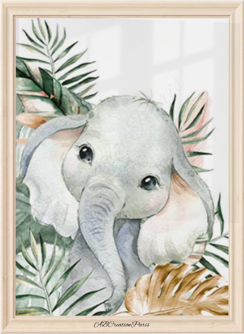 affiche éléphant savane