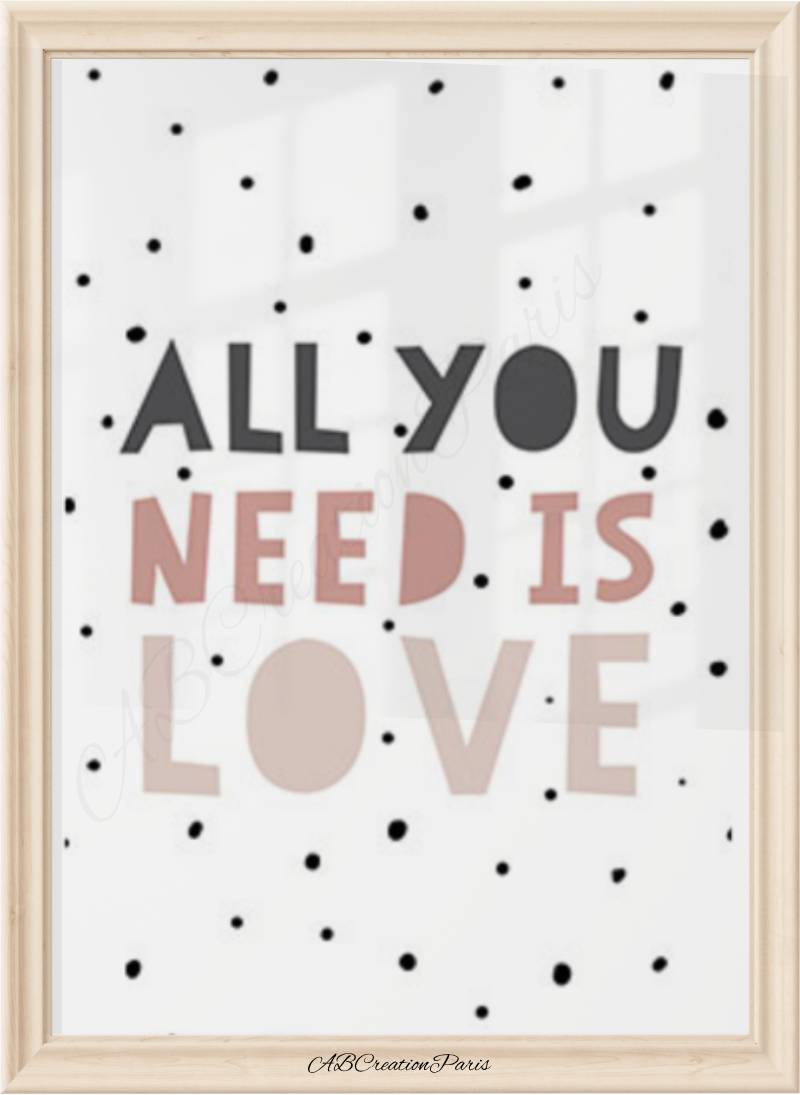 affiche murale chambre bebe fille 