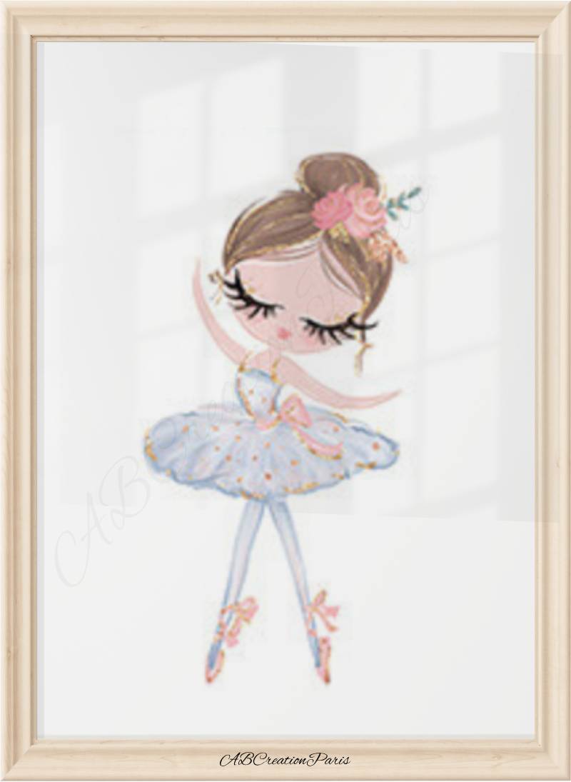 tableau danseuse classique pour chambre enfant fille 