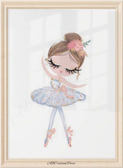 tableau danseuse classique pour chambre enfant fille 