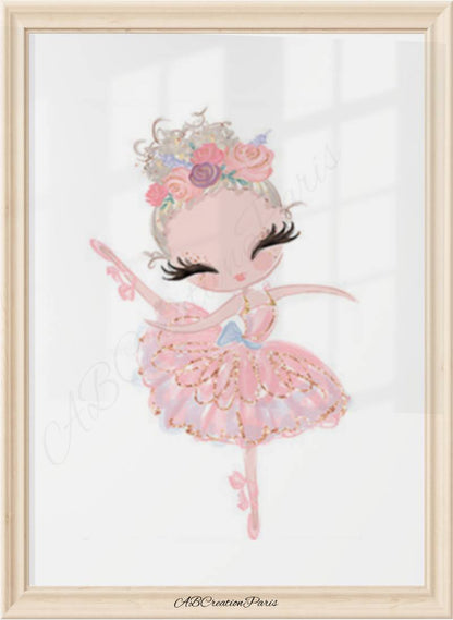 illustration danseuse classique couleur pastel