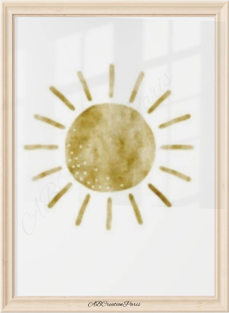 affiche soleil chambre bebe 