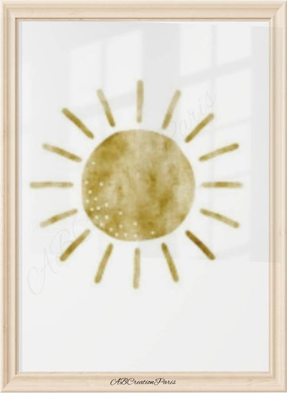 affiche soleil chambre bebe 