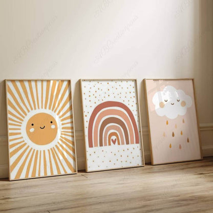 affiche murale terracotta chambre bébé