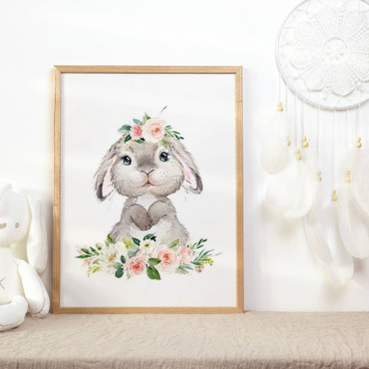 affiche lapin pour chambre fille