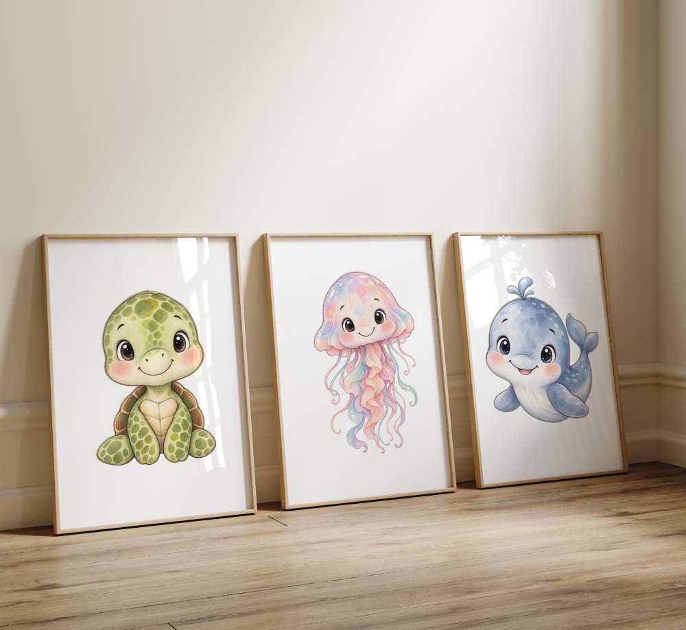Meerestiere Poster - Kinderzimmer