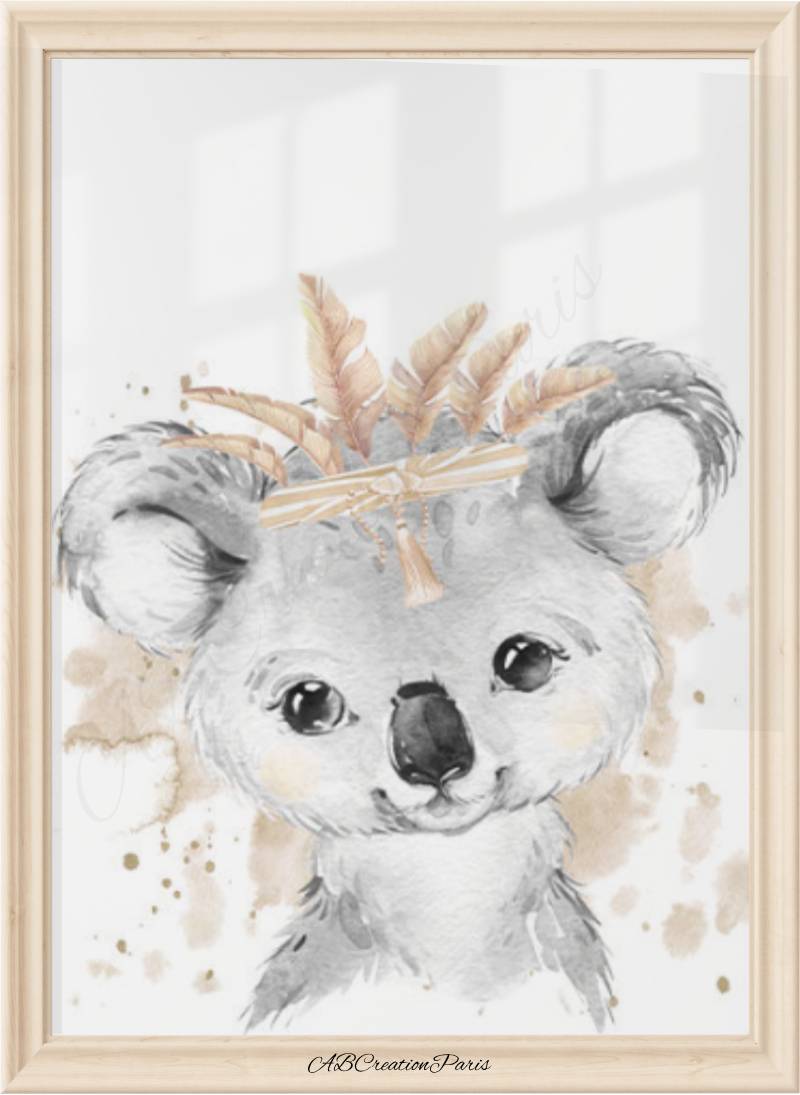 Personalisierte Tierporträts für Kinderzimmer