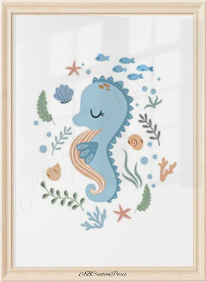 affiche bébé hippocampe 
