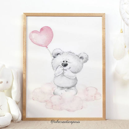Taufgeschenk für Mädchen – Personalisiertes Wandbild