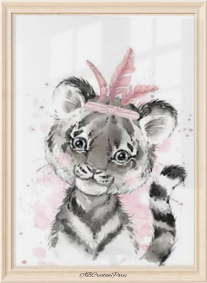 Personalisierte Safari-Bilder für das Mädchenzimmer