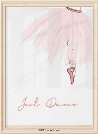 affiche tutu rose de petite danseuse classique 