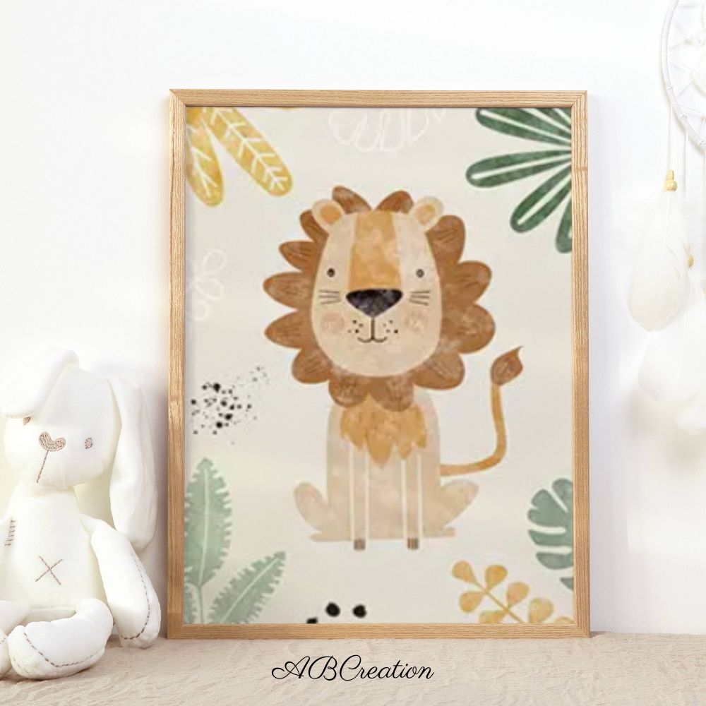 poster lion chambre enfant