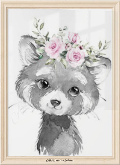 Personalisierte Safari-Bilder für das Mädchenzimmer