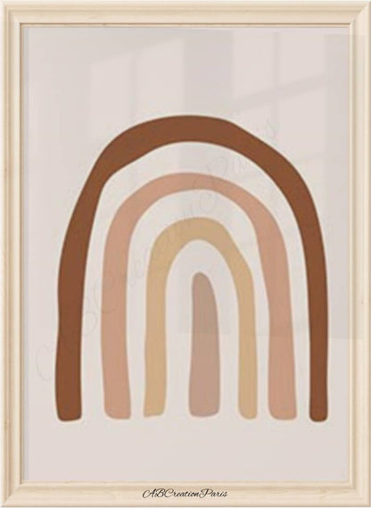 affiche arc en ciel terracota