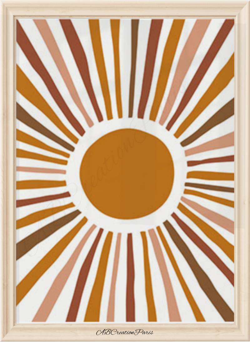 affiche soleil terracotta