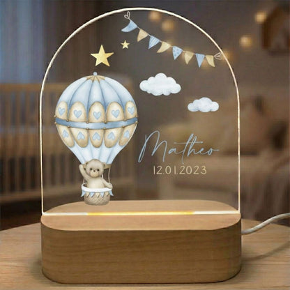 Personalisiertes Baby-Nachtlicht Heißluftballon
