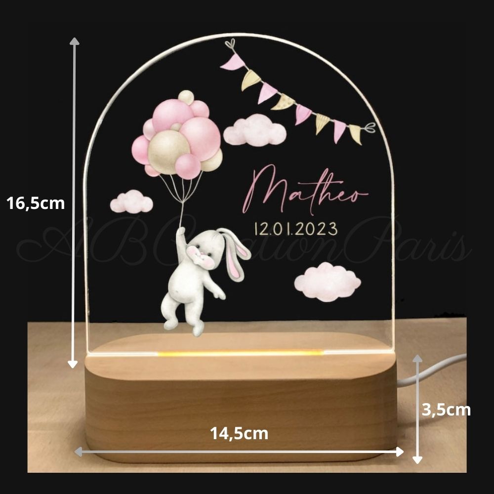 Nachtlicht Kaninchen Personalisiert