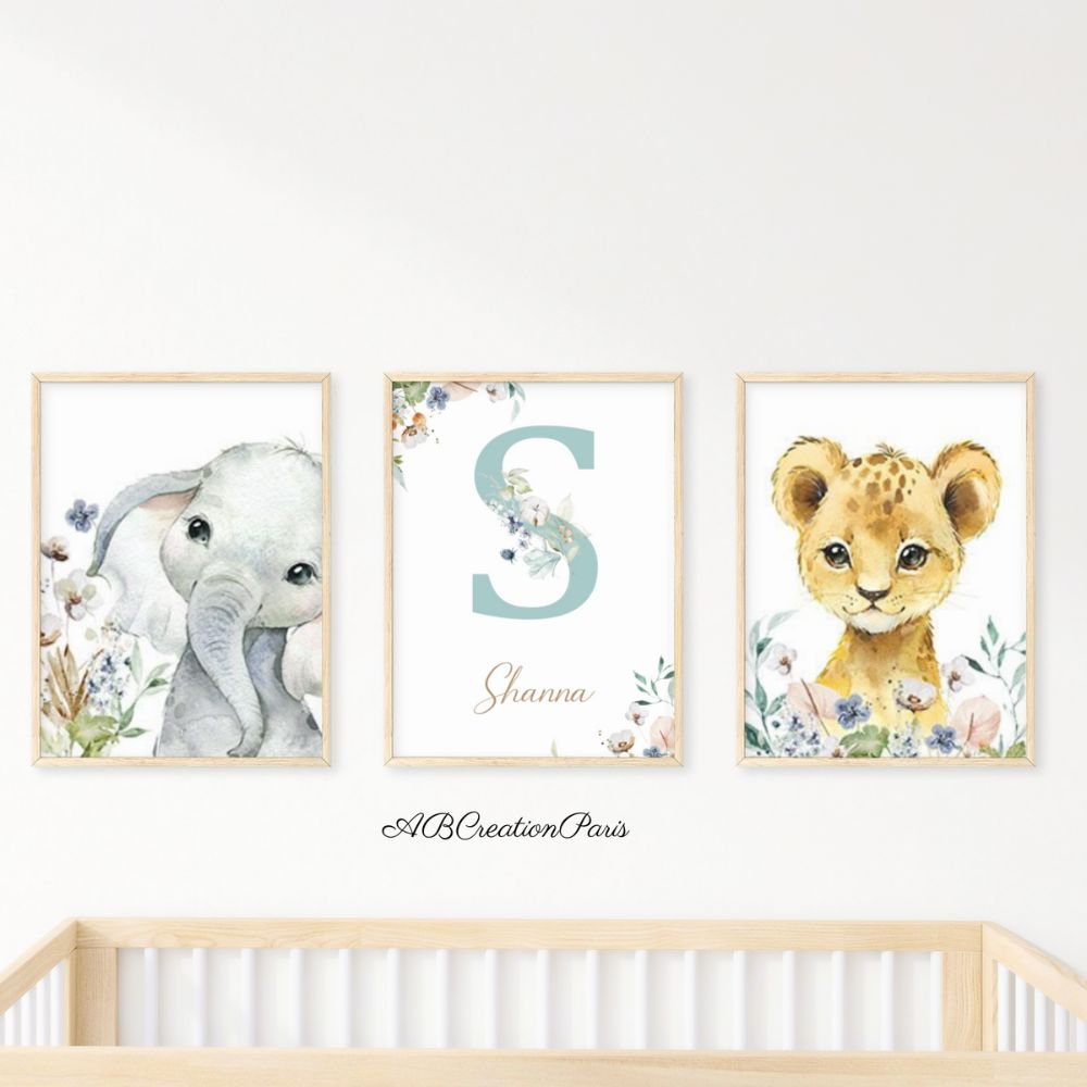 Animaux fleuri coloris bleu