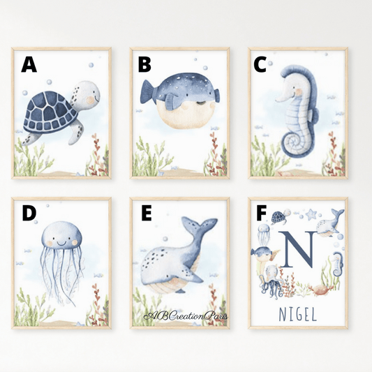 illustration pour chambre enfant theme ocean