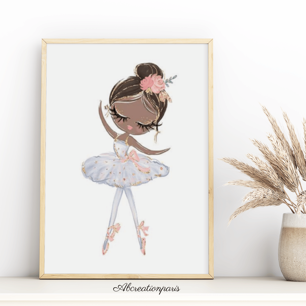 affiche danseuse chambre enfant fille