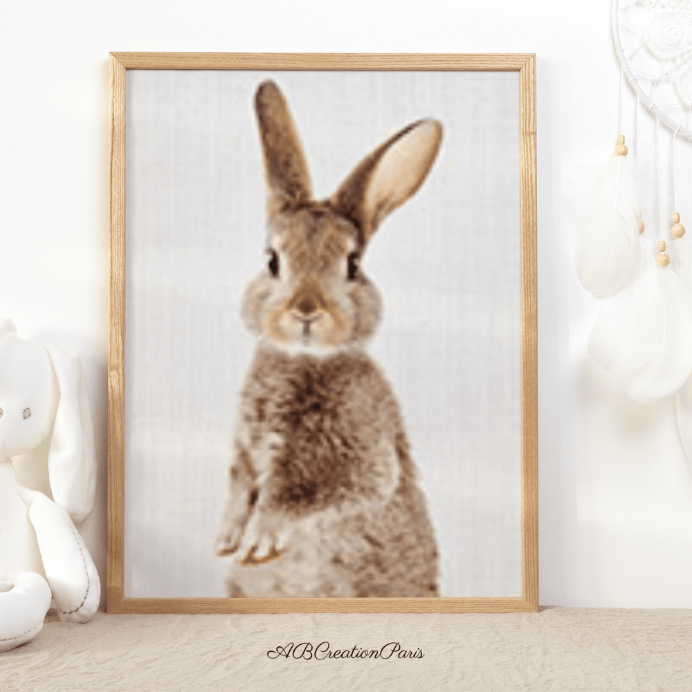 affiche lapin debout