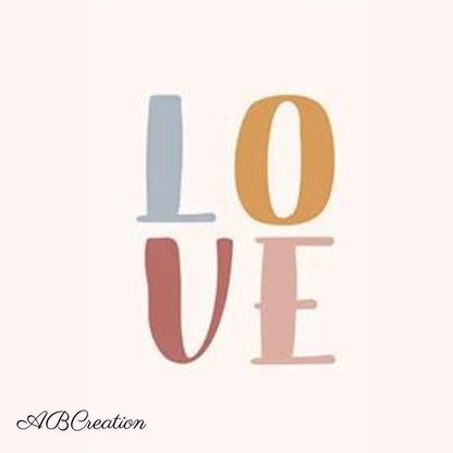affiche avec ecrit LOVE 