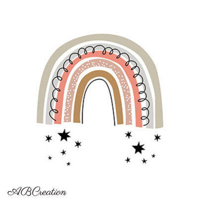 affiche arc-en-ciel teinte beige