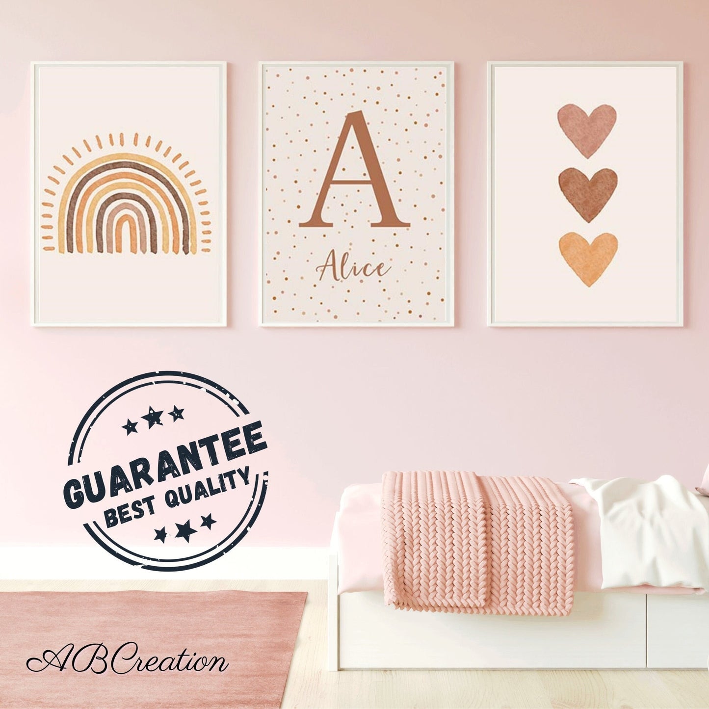 trio d'affiche chambre enfant terracotta