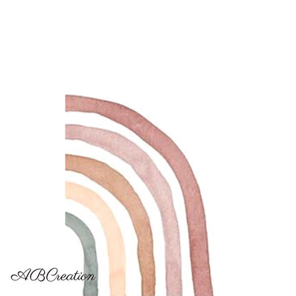 affiche pastel arc-en-ciel déco chambre enfant