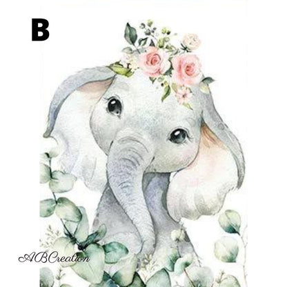 affiche elephant feuillage 
