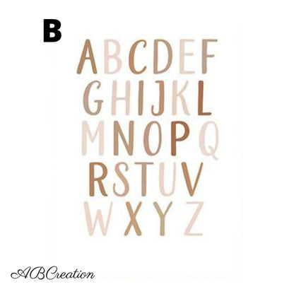 poster alphabet terracotta