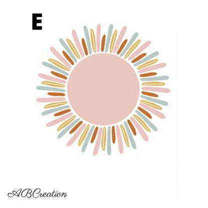 illustration soleil coloré